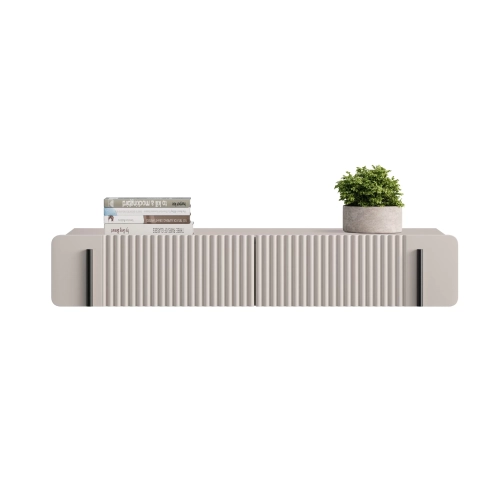 Toaletka Malmi 100 cm wisząca z szufladami - kaszmir / czarny